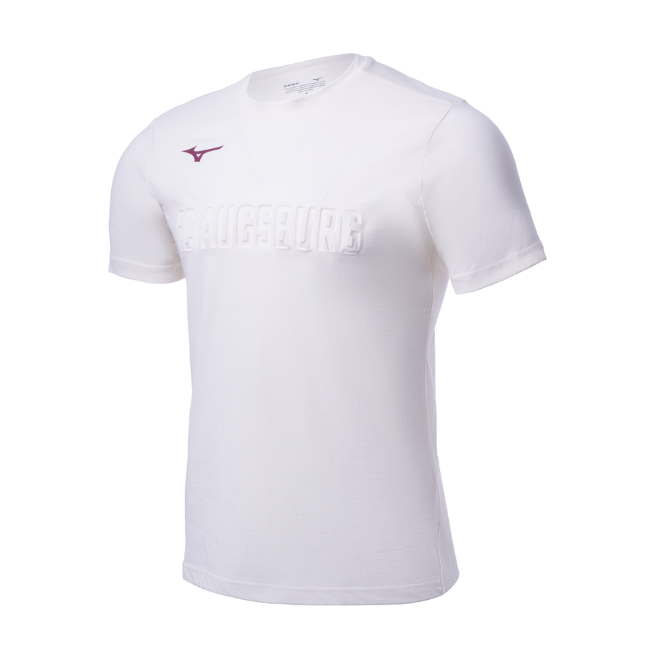 Mizuno FC Augsburg Cotton T Shirt 2 Off White